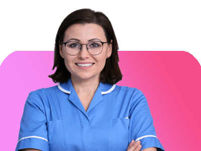 Care nurse smiling because she is happy with her healthcare recruitment agency